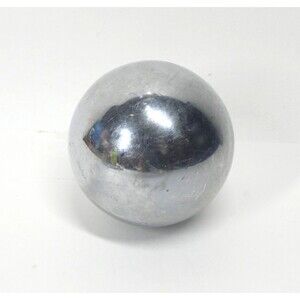 Solid Metal Sphere Ball 2.9" 325 Grams Silvertone Metal Orb